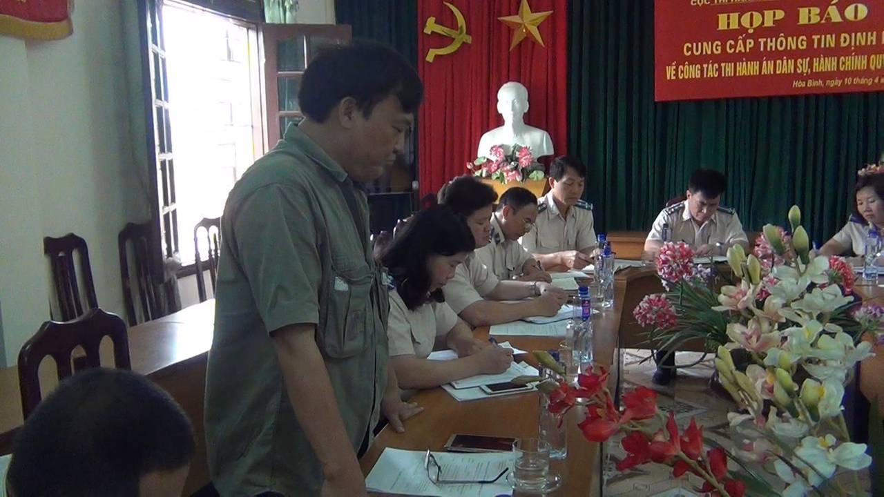 Cục thi hành án dân sự tỉnh Hòa Bình Tổ chức Họp báo định kỳ 2017